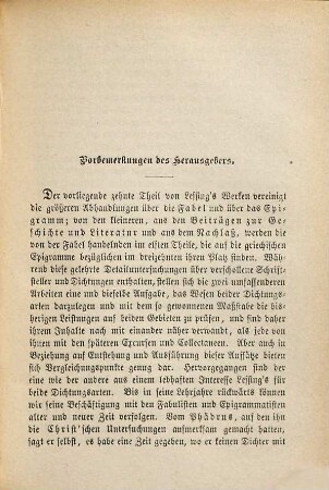 Lessing's Werke, 10. Abhandlungen über die Fabel