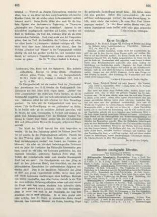 403-404 [Rezension] Liebmann, Otto, Kant und die Epigonen