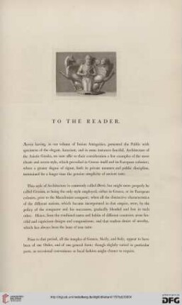 Vorwort [To the Reader]