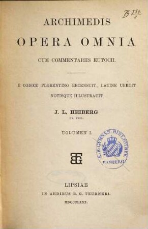 Archimedis opera omnia, 1