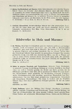 Bildwerke in Holz (Nr. 15-32)