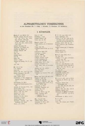 Alphabetisches Verzeichnis