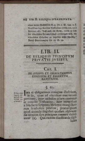 Lib. II. De Reliquis Principum Privatis Iuribus.