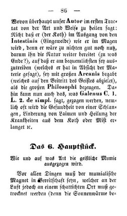 Das 6. Hauptstück. Wie und auf was Art die geistliche Mumie ausgezogen wird