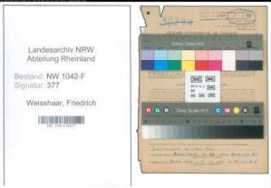 Entnazifizierung Friedrich Weisshaar , geb. 27.03.1905 (Zollbeamter)