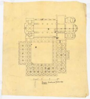 Klosterkirche, Jerichow: Grundriss (aus: Skizzen- und Fotoalbum 9)