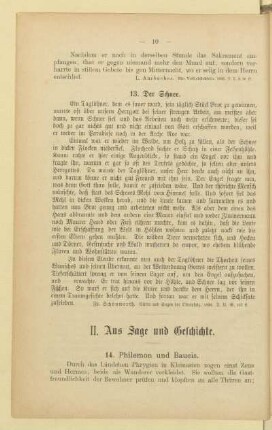 II. Aus Sage und Geschichte
