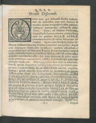 Occasio Disserendi