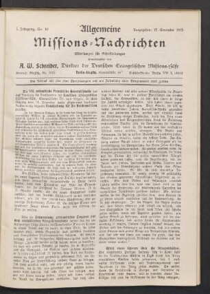 No. 10. 15. November 1915