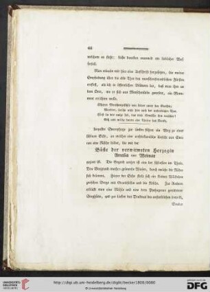 Bueste der verwitweten Herzogin Amalia von Weimar