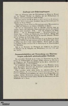 Freikorps und Sicherungstruppen
