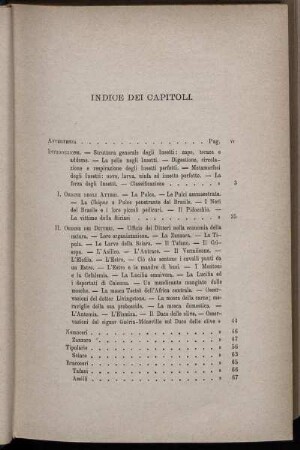 Indice Dei Capitoli.