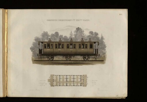 Bl. 8. Combinirter Personenwagen 1ter und 2ter Classe.