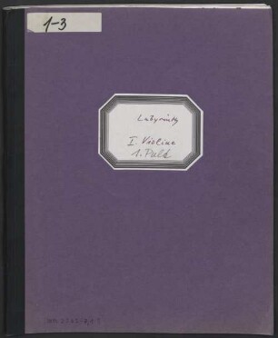 Das Labyrinth | (Zauberflöte II. Teil) | Oper in 2 Aufzügen : [Historisches Aufführungsmaterial der Bayerischen Staatsoper, 7. 28 Instr.-St.