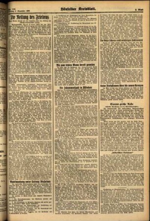 Zweite Ausgabe vom Freitag, den 02. Dezember 1938.