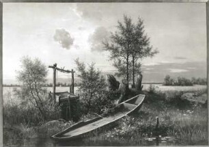 Leonhardi, Eduard: Am Weiher. Öl auf Leinwand; 80 x 100 cm. Dresden: Städtische Galerie Dresden 1980/k 507. Dresden, Ausstellung 1991: Was du ererbt von deinen Vätern