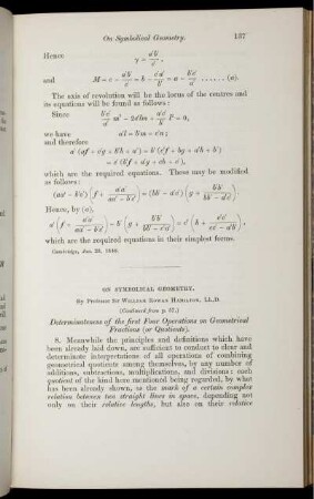 On symolical geometry.