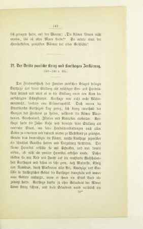 12. Der Dritte punische Krieg und Karthagos Zerstörung (149-146 v. Chr.)