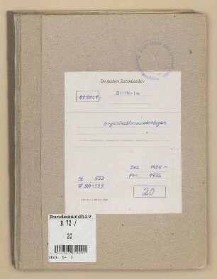 Gliederung des Stahlhelm (Karten): Bd. 1