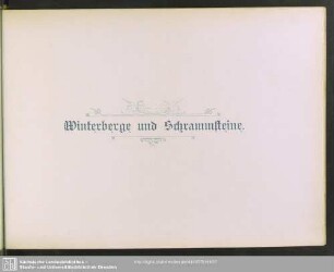 Winterberge und Schrammsteine