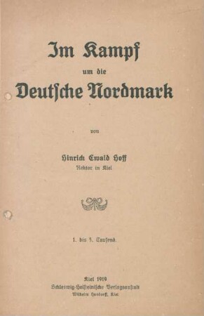 Im Kampf um die deutsche Nordmark