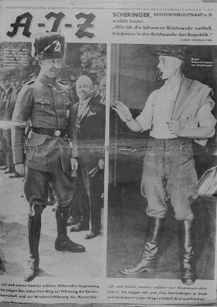 Titelblatt der Arbeiter Illustrierten Zeitung (AIZ) vom 23.10.1932 : Titelblatt der Arbeiter-Illustrierten-Zeitung (AIZ) vom 23.10.1932