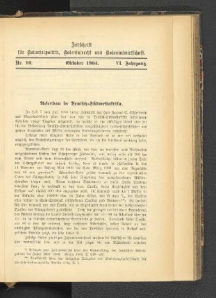 Ackerbau in Deutsch-Südwestafrika.