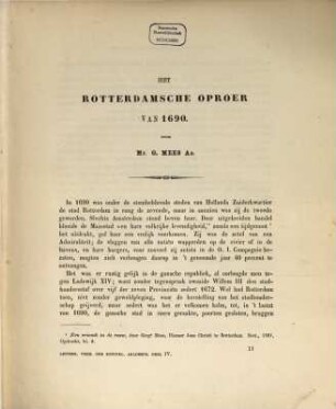 Het Rotterdamsche oproer van 1690 : Met 1 pl.