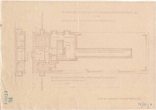 Fischer, Theodor; München - Laim; Wohnhaus Theodor Fischer 'Laimer Schlössl' - Luftschutzkeller (Grundriss, Schnitt)