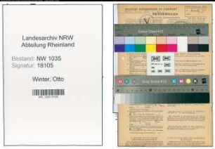 Entnazifizierung Otto Winter , geb. 12.04.1904 (Zeichner)