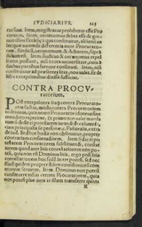 Contra Procuratorium.