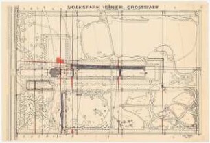 Volkspark einer Großstadt: Grundriss 1:1000