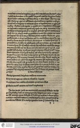 In hoc textu ponit auripigmentum medicinam curativam fistule dicens quod emplastrum factum ex auripigmento sulphure calce et sapone...