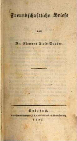 Freundschaftliche Briefe