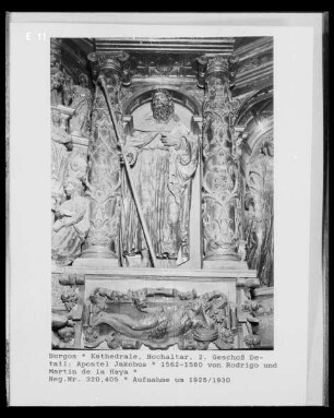 Hauptaltar mit Szenen aus dem Marienleben — Zweites Geschoss — Apostel Jakobus der Ältere
