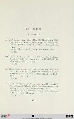 Silber (Nr. 189-260)