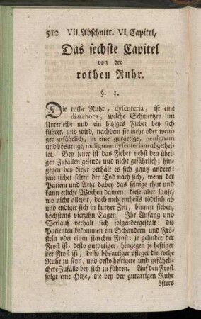 Das sechste Capitel von rothen Ruhr