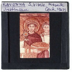 Ravenna, S. Vitale,Ravenna, S. Vitale, Mosaiken : Mosaik, Kaiser Justinian
