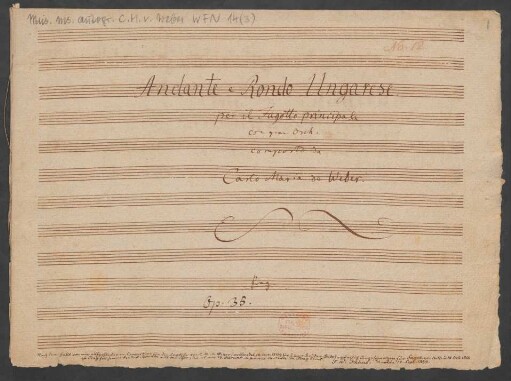 Andante e Rondo ungarese; fag, orch; J 158; WeV N.7b; op.35
