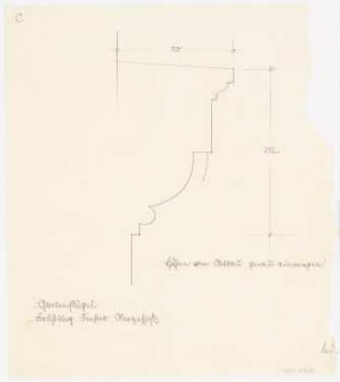 Dienstwohnung des Reichsaußenministers Joachim von Ribbentrop, Berlin-Mitte Umbau: Fensterbrüstung Gartenflügel OG
