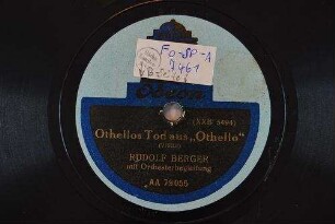 Othellos Tod aus "Othello" / (Verdi)