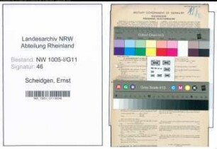 Entnazifizierung Ernst Scheidgen , geb. 26.10.1901 (Kalkulator)