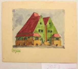 [Wohnhaus mit Doppelgiebel]