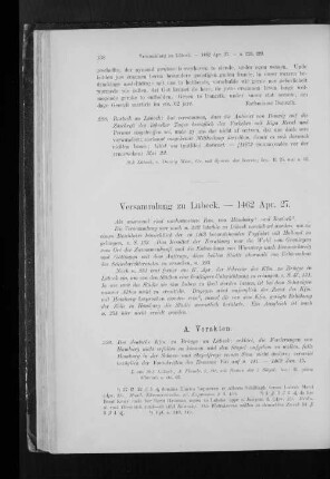 Versammlung zu Lübeck. - 1462 Apr. 27.