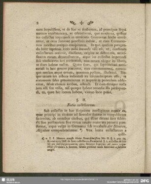 §. II. Notio collectarum
