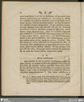 §. II. Notio collectarum