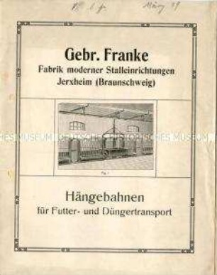 Hängebahnen für Futter- und Düngertransport