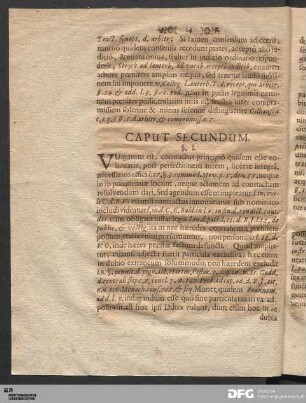 Caput Secundum.