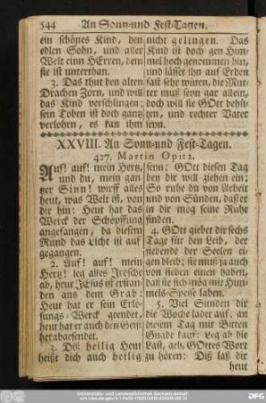 XXVIII. An Sonn- und Fest-Tagen.