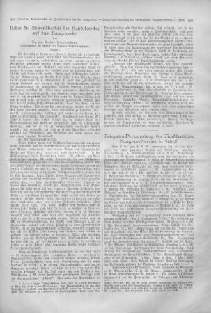 Delegirten-Versammlung des Norddeutschen Baugewerkvereins in Lübeck.
